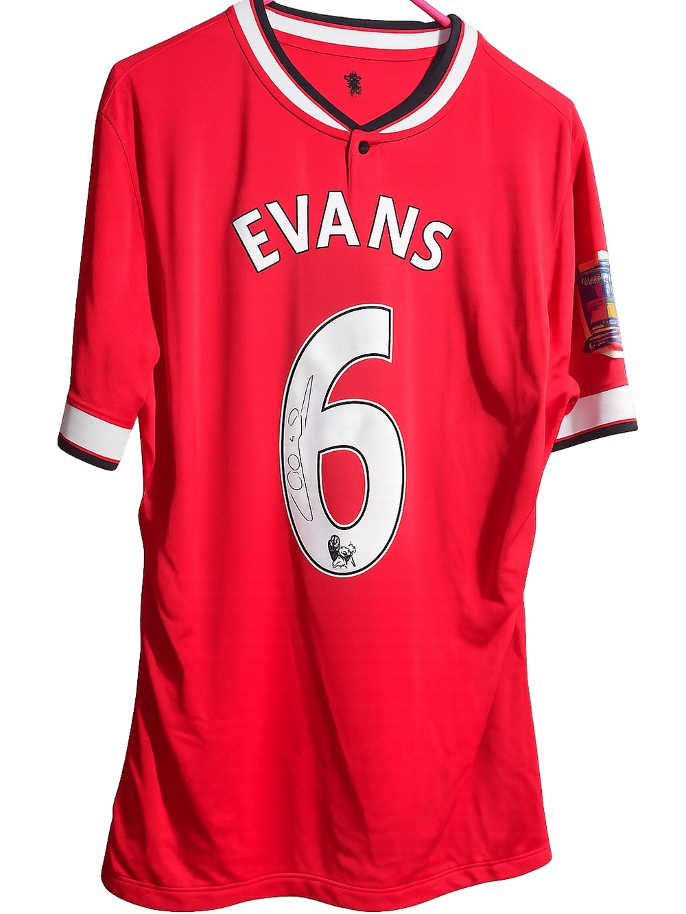 Autographed Nike Jonny EVANS #6 Soccer Jersey with White Accents